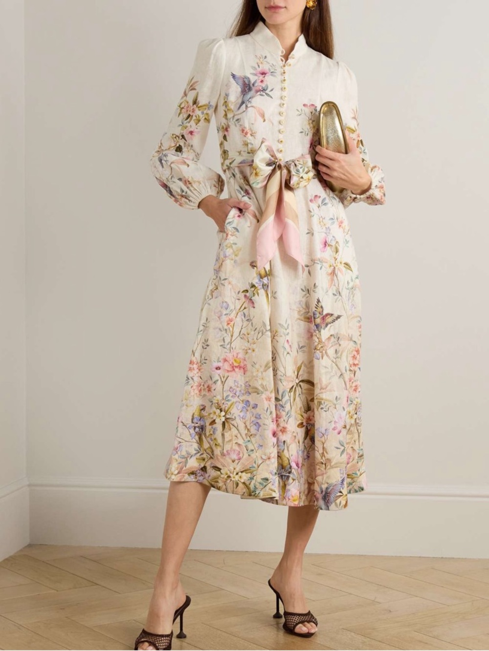 Zimmermann REBELLION BUTTON MIDI DRESS